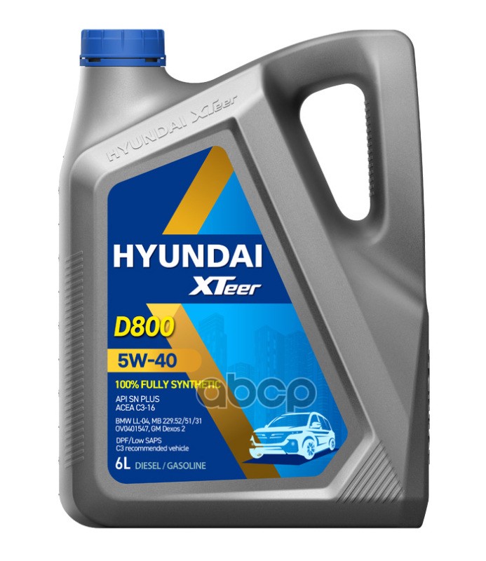 Масло моторное синт. HYUNDAI XTeer D800 5W40, 6 л Hyundai Xteer 1061223